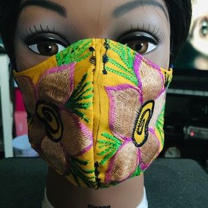 “Authentic Mexican” handmade embroidered facemask!